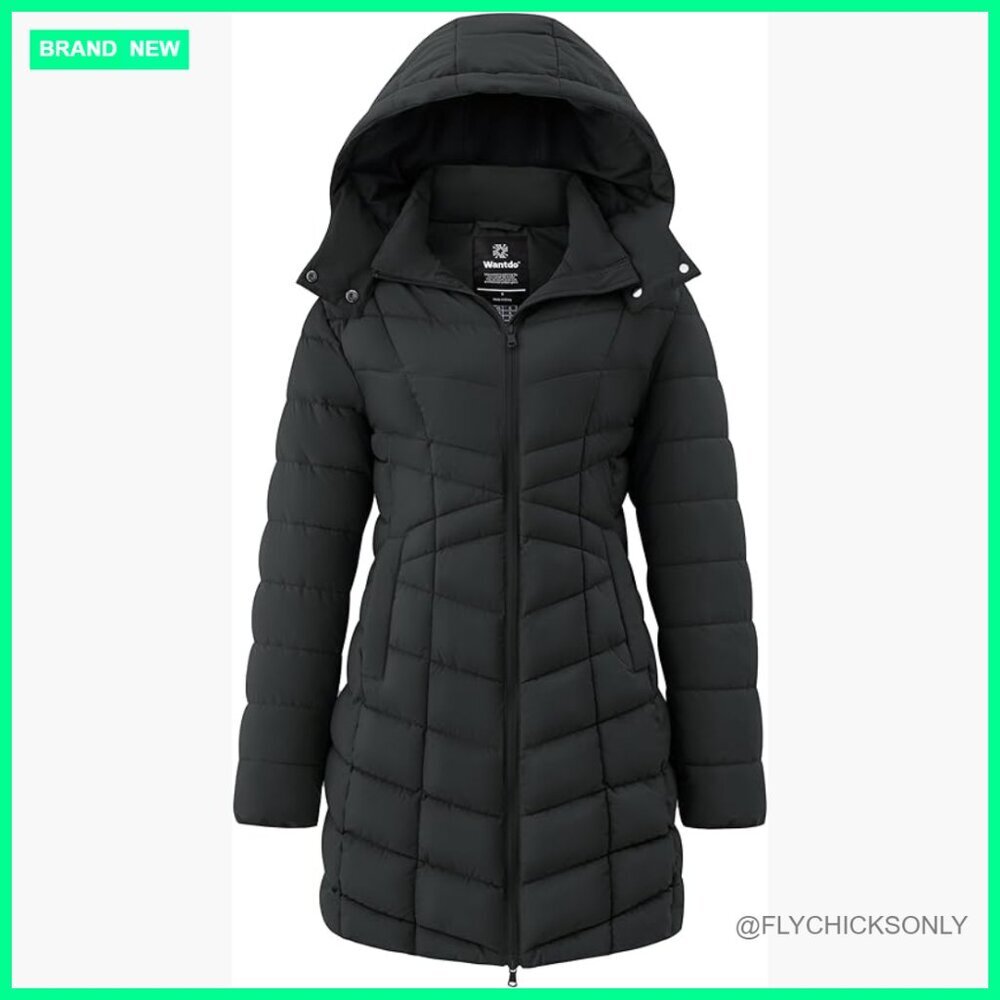 Women's Puffer Jacket Warm Padded Winter Coat Long Quilted